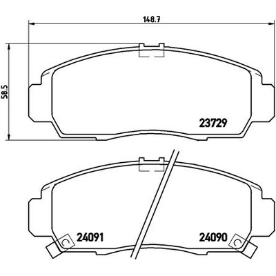 BREMBO Sada brzdových platničiek kotúčovej brzdy P28034