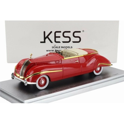 KESS MODEL ROLLS ROYCE PHANTOM III LABOURDETTE VUTOTAL CABRIOLET OPEN 1947 RED GOLD 1:43
