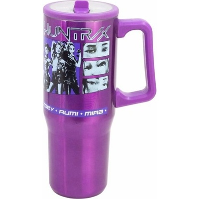 Stor KPop Demon Hunter nerezový termohrnek s pítkem 920 ml fialová