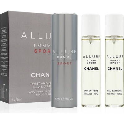 CHANEL Allure Sport Eau Extreme toaletná voda pánska Twist and Spray 3 x 20 ml