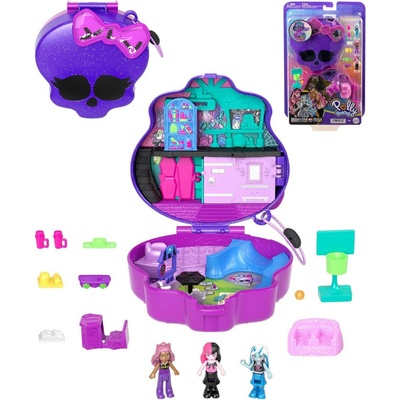Mattel Polly Pocket Monster High Hrací set se třemi panenkami s doplňky