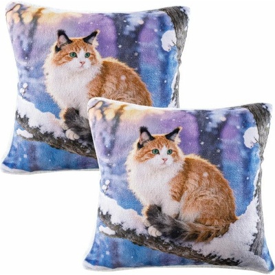 decoDoma ORIGINAL COLLECTION z mikroplyše SNOW CAT 45 x 45 cm 2ks – Hledejceny.cz