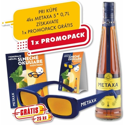 Metaxa 5* 38% 0,7 l (čistá fľaša)