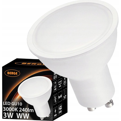 Berge LED žiarovka GU10 3W 240Lm teplá biela