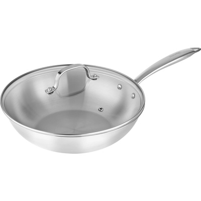 Siguro Wok Pure Delight, průměr 28 cm, s poklicí, prémiová nerezová ocel