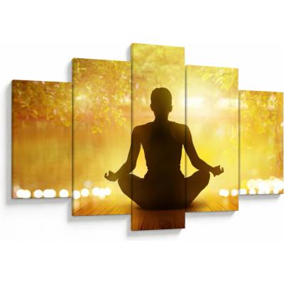 Obraz - Meditácia, päťdielne 150x105 cm