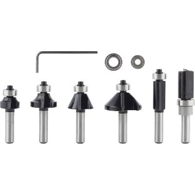 Bosch Sada fréz s 8mm vřetenem Trim&Edging (6ks) 2607017469