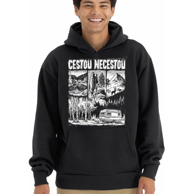 mikina Cestou necestou V1 bílý tisk Oversize – Hledejceny.cz