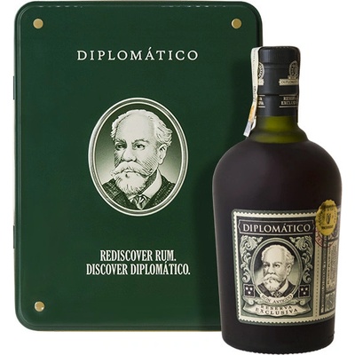 Diplomatico Reserva Exclusiva 12y 40% 0,7 l (darkové balení plechový kufr)