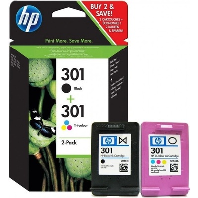 HP 301 originální inkoustová kazeta dvojbalení černé N9J72AE – Hledejceny.cz
