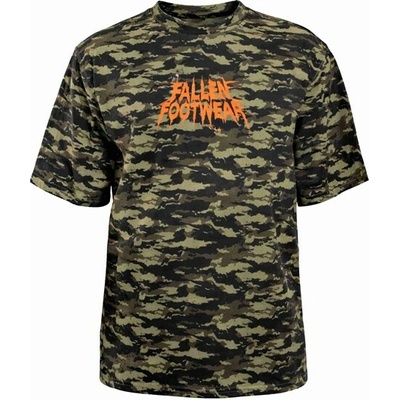 Fallen Distortion Tee Camo Orange