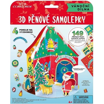 Concorde pěnové samolepky 3D vánoční dílna