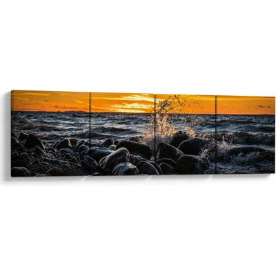 Obraz moře, Čtyřdílný 160x40 cm