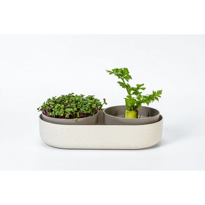 Plastia Velká farma Microgreens+Regrow Slonová kosť s kávovou sídlinou
