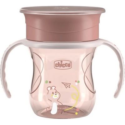 Chicco Hrnček na učenie sa piť ružový 200 ml
