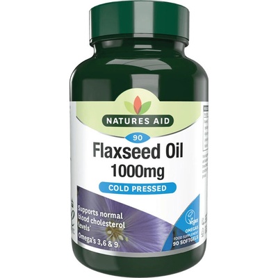 Natures Aid Lněný olej 1000 mg 90 softgels
