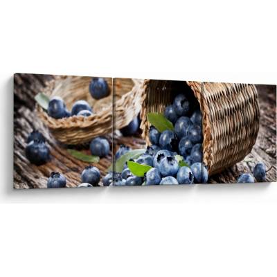 Obraz - Šťavnaté čučoriedky, trojdielne 90x30 cm