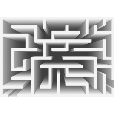 Preinterier FT2251 Fototapeta na stenu 3D - Labyrint – sivý vlies 104cm x 70cm