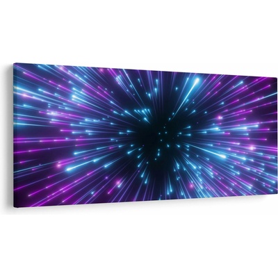 Obraz - Neonový prostor, jednodílný 200x100 cm