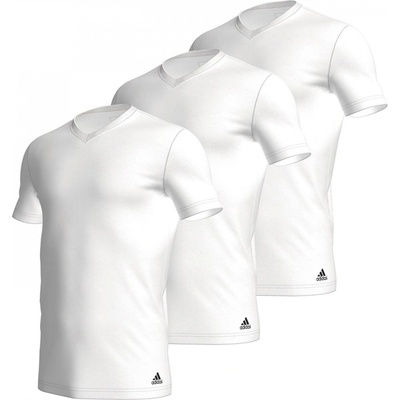 adidas 3 Pack Active Core cotton V Neck pánské tričko White
