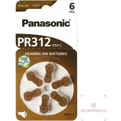 Panasonic baterie do naslouchadel 6ks PR312(41)/6LB – Hledejceny.cz