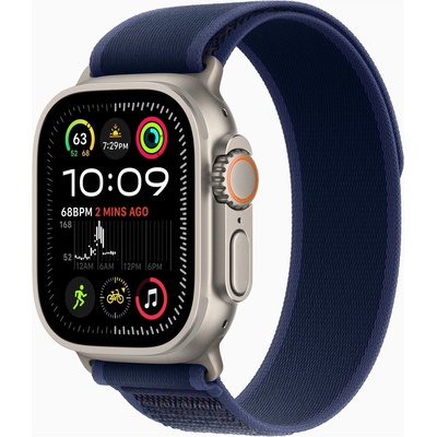 Apple Watch Ultra 2 49 mm prírodný titán s modrým trailovým ťahom M/L MX4L3CS/A