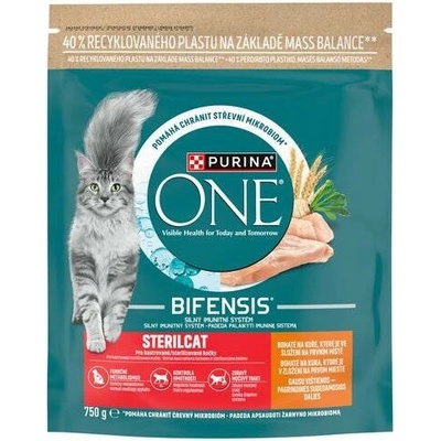 Purina One Sterilcat kuraťom a pšenicou 0,75 kg