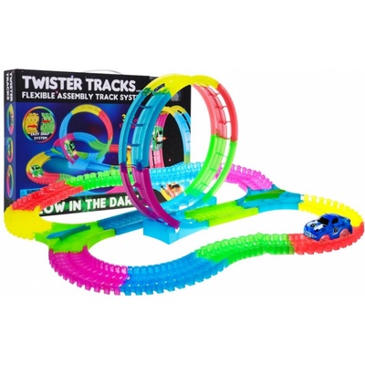RKToys Svítící autodráha Twister 132 ks