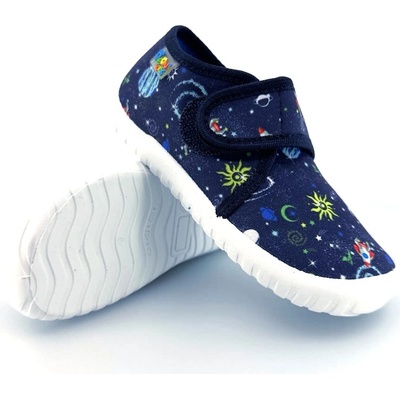 Detské barefoot papuče Peon LM/ B19 NV Vesmír