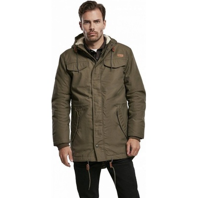 Urban Classics pánská zateplená parka s kožíškem a kapucí zelená olivová – Hledejceny.cz