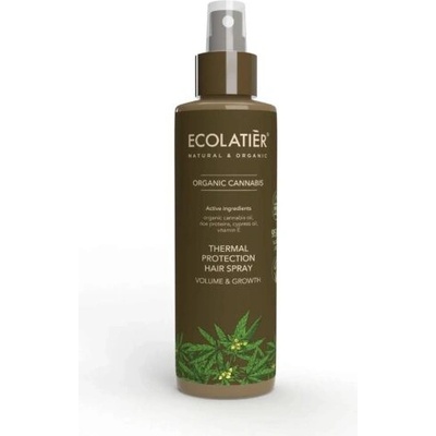 ECOLATIER ORGANIC CANNABIS Termálny ochranný sprej na úpravu vlasov OBJEM a RAST 200 ml d.s:11.2026