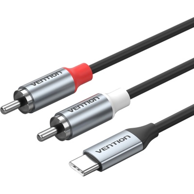 Vention BILHH USB-C Male to 2RCA Male with DAC Audio 2m šedý