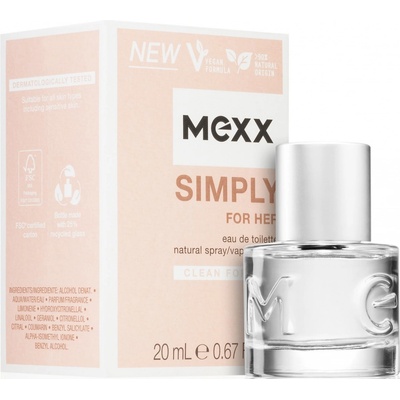 Mexx Simply toaletní voda dámská 20 ml