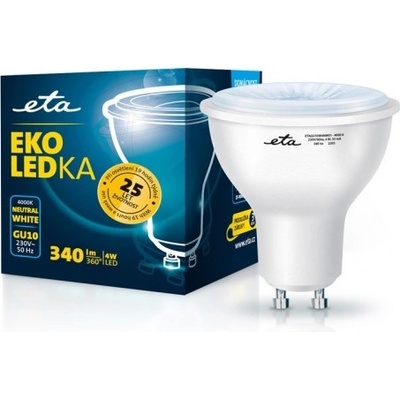 ETA EKO LEDka bodová 4W, GU10, neutrální bílá