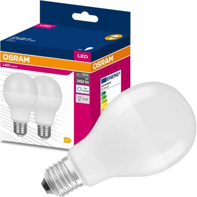 Osram 2PAK LED žiarovka E27 A60 19W 150W 2452lm 6500K Cold 200° VALUE