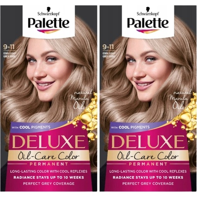 Palette Deluxe barva na vlasy 9/11 Chladná Světlá Růžová Blond x2