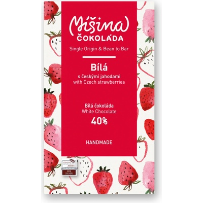 Míšina bílá 40% s českými jahodami 50 g