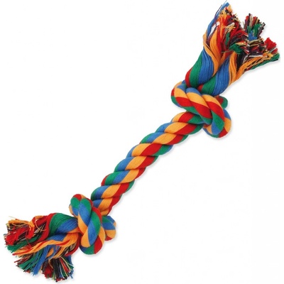 Dog Fantasy Hračka uzol bavlnený farebný 2 knôty 20 cm