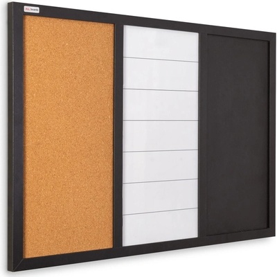 Allboards CO64KBM_BK Magnetická nástěnka 3 v 1 COMBI 60 x 40 cm