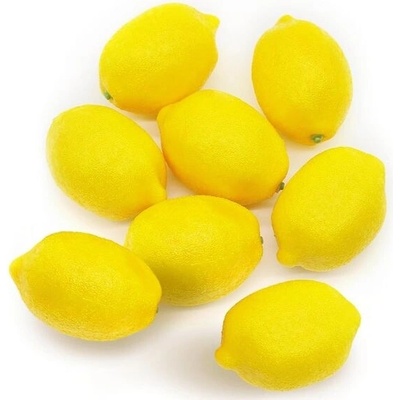BANTI Citronové párty dekorace, umělé ovoce, čerstvé umělé ovoce, žlutý citron, 8 kusů, umělá citronová
