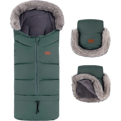 Petite&Mars Set zimný Arctic 4v1 Furry Veritable Khaki