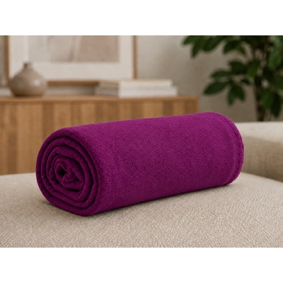 Textilomanie fleece deka FLEORA fialová 180x200
