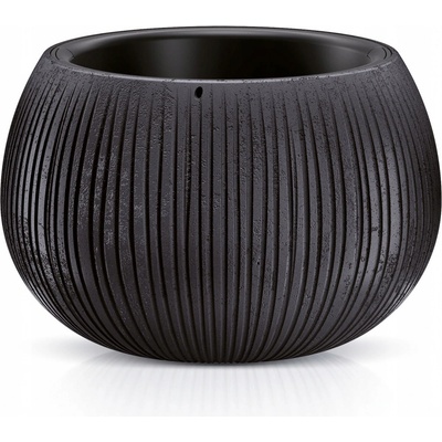 Prosperplast Květináč s vkladem BETON BOWL 23,8 cm černý