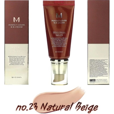 Missha M Perfect Cover BB Cream SPF42/PA+++ No.23 Natural Beige Krycí BB krém s UV filtrem 20 ml
