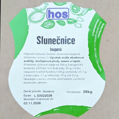 HOS Slunečnice loupaná 25 kg