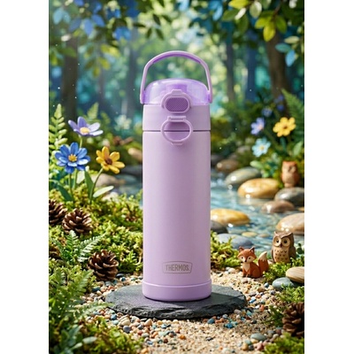 Thermos FUNtainer Detská termoska s hydratačným uzáverom 470 ml neónovo oranžová