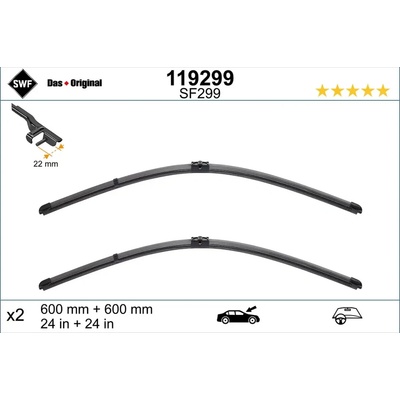 SWF se spojlerem VisioFlex - 600+600 mm 119299