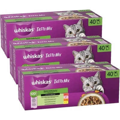 WHISKAS TASTY MIX Chef's Choice v omáčke 120 x 85 g