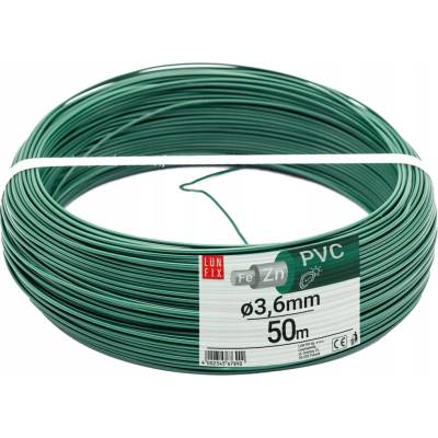 Napínací drát Lun Fix potažený zelený 50 m 3,6 mm