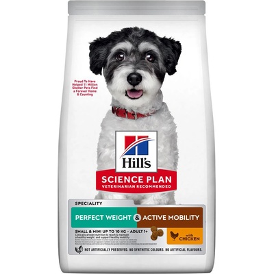 Hill's Science Plan Adult Small & Mini Perfect Weight & Active Mobility Chicken 2 x 6 kg
